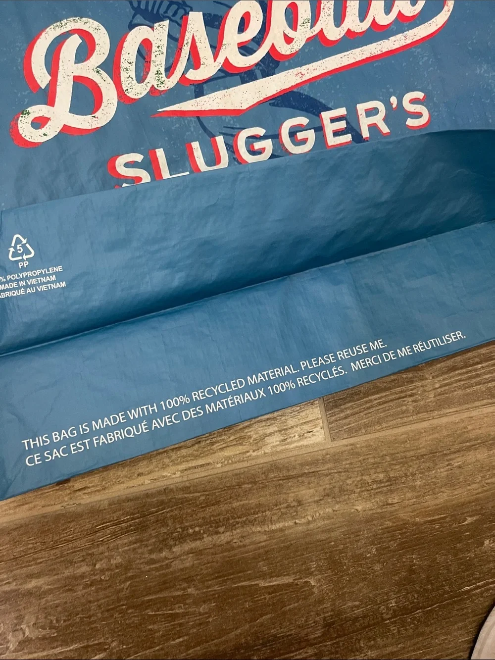 T.J.Maxx Navy ⚾️Baseball⚾️Graphic Reusable Tote with Red and White Accents  NWT